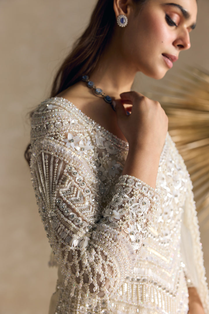 IVORY SHARARA SET