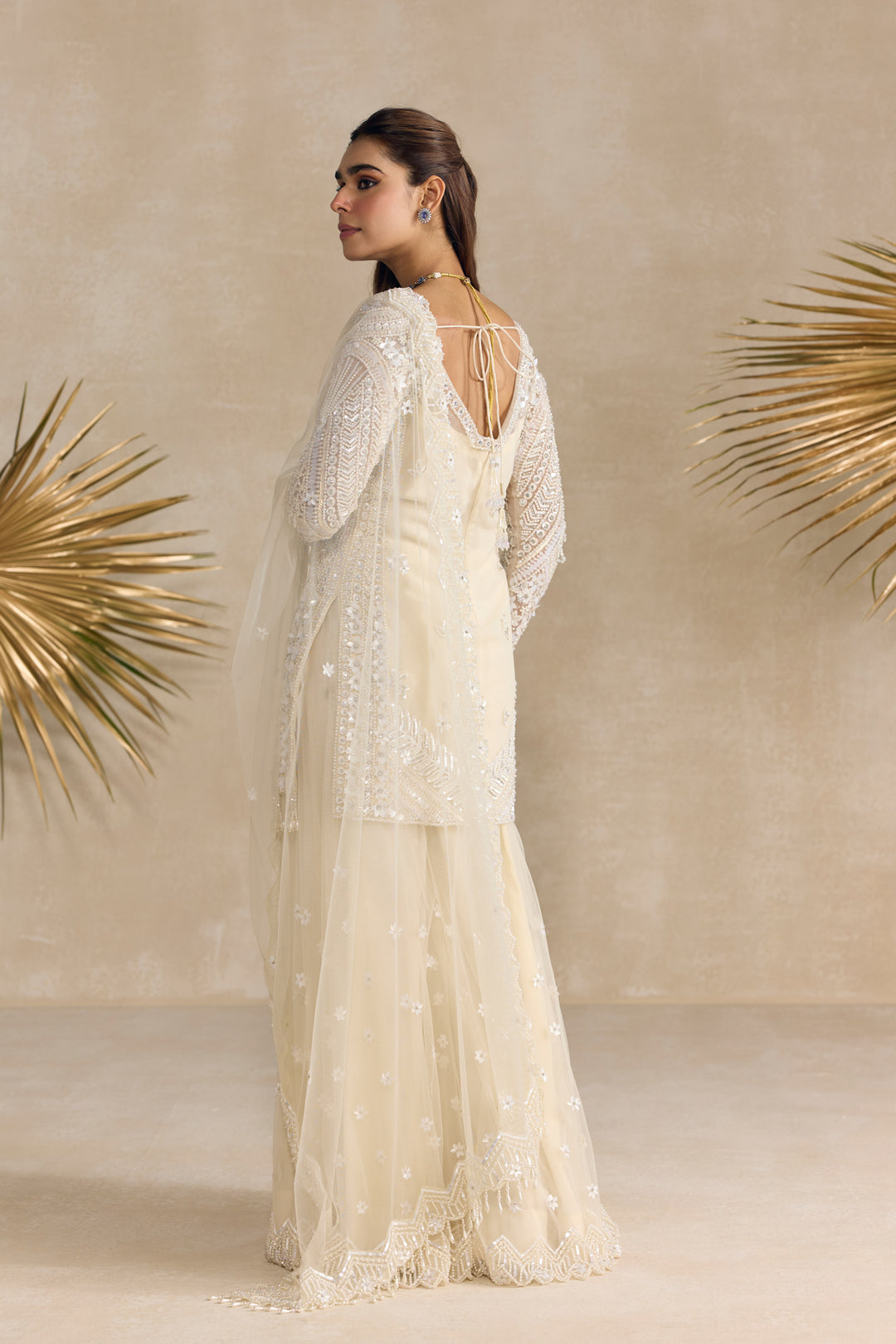 IVORY SHARARA SET