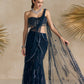NAVY BLUE PRE DRAPED SAREE