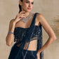 NAVY BLUE PRE DRAPED SAREE