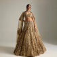 GOLD VIVANNA BRIDAL LEHENGA SET