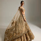 GOLD VIVANNA BRIDAL LEHENGA SET