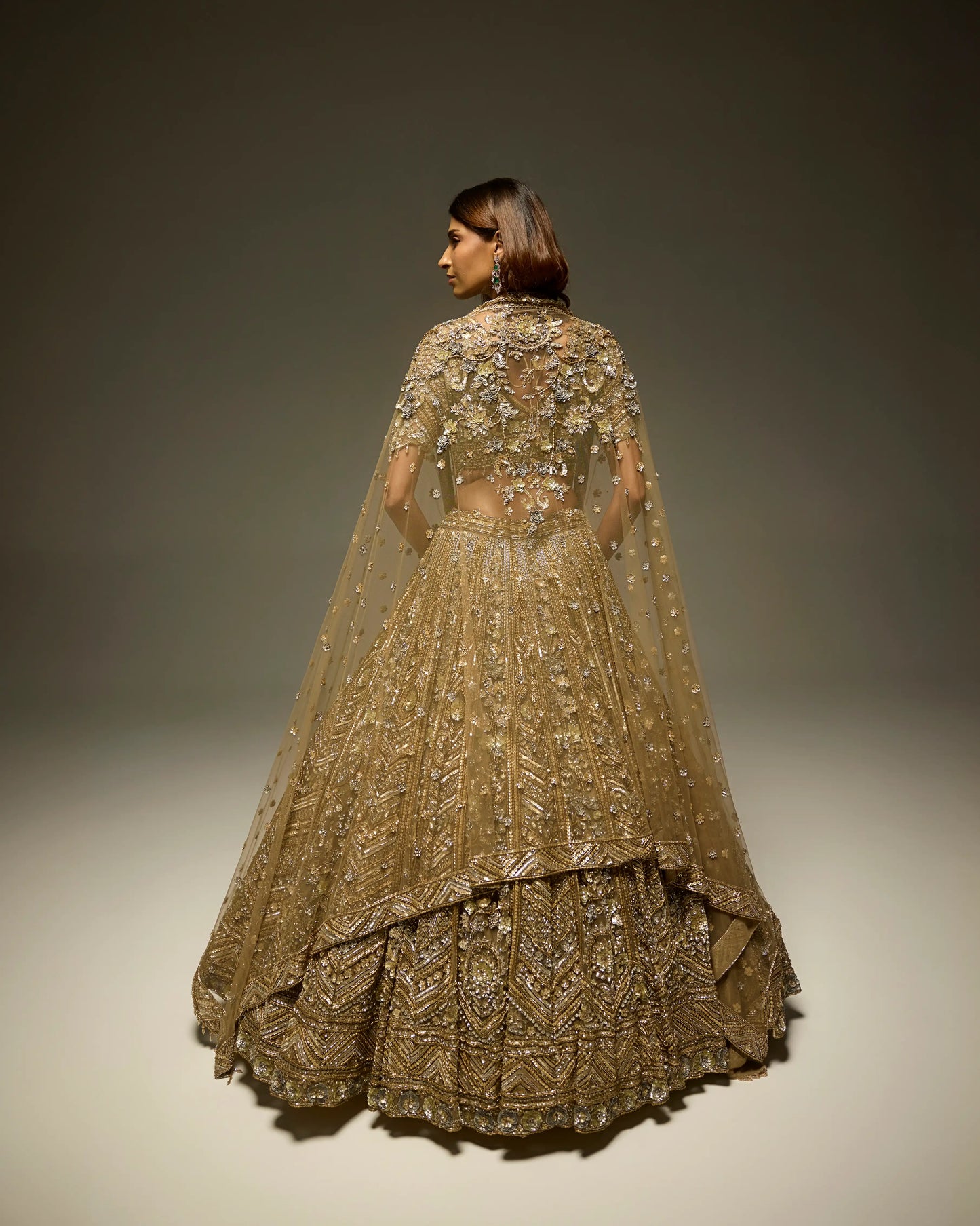 GOLD JUNIPER BRIDAL LEHENGA SET