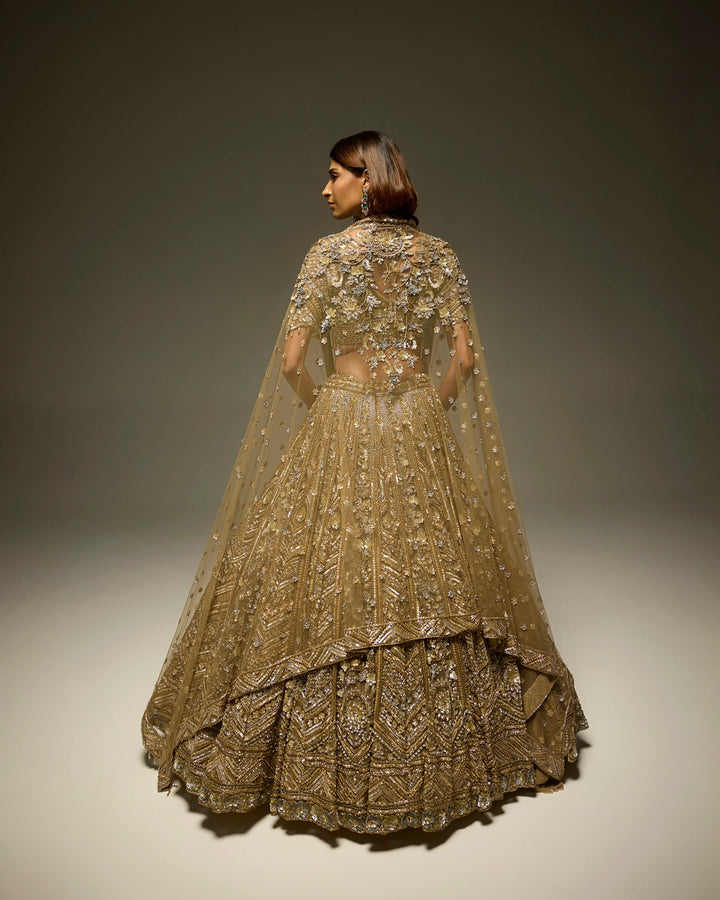 GOLD JUNIPER BRIDAL LEHENGA SET