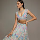 POWDER BLUE MULTI COLOUR LEHENGA SET