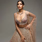 DUSTY MAUVE AND SILVER ELORA LEHENGA SET