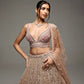 DUSTY MAUVE AND SILVER ELORA LEHENGA SET