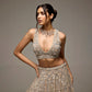 GREY SILVER OPEHELIA LEHENGA SET