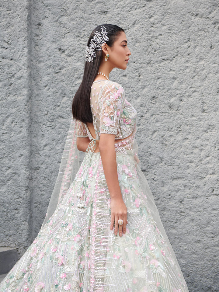 LIGHT MINT CERADON LEHENGA SET