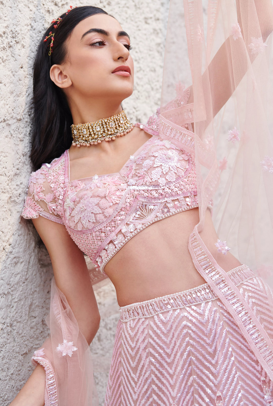 PINK CERISE LEHENGA SET