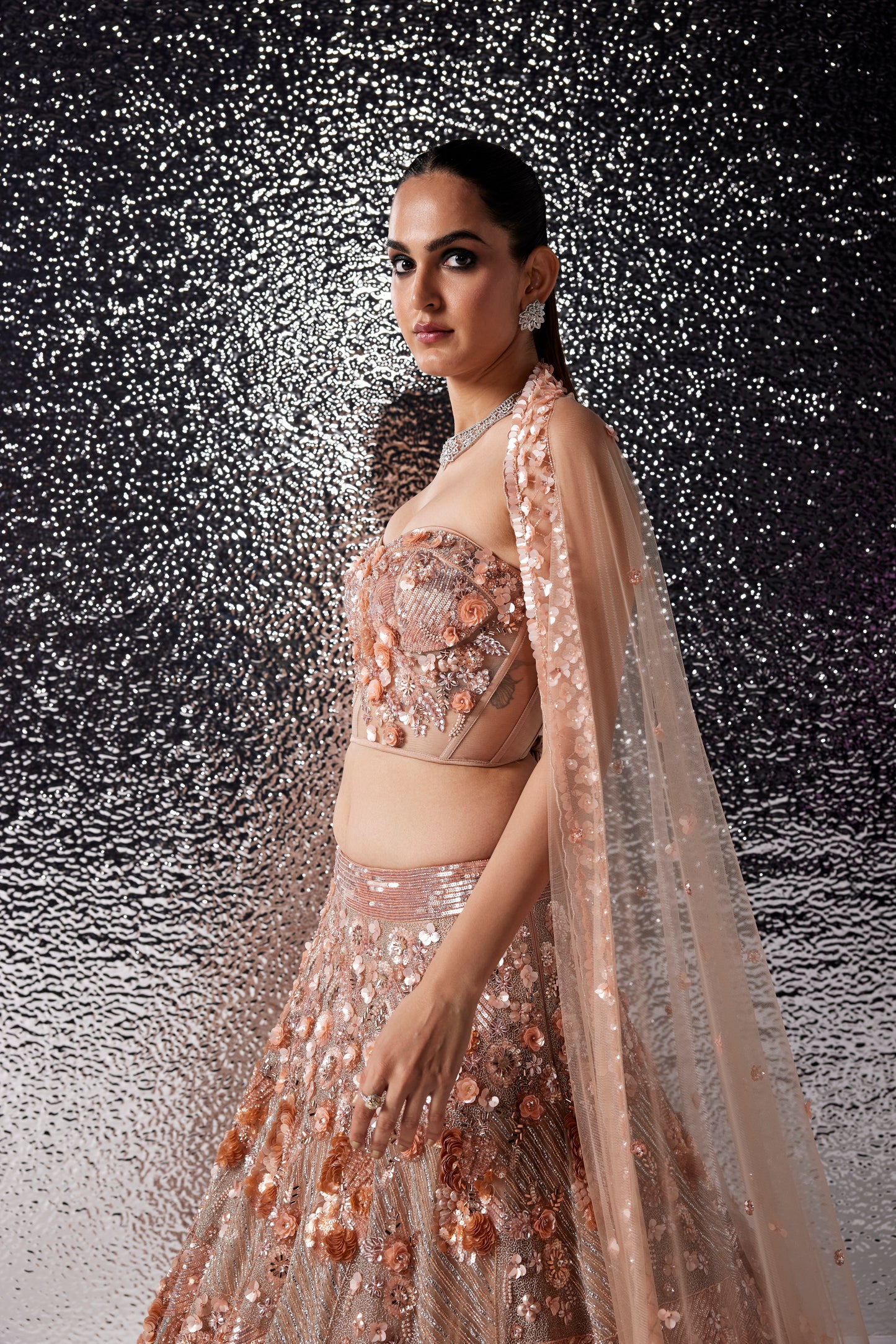 ROSE GOLD AMARA LEHENGA SET