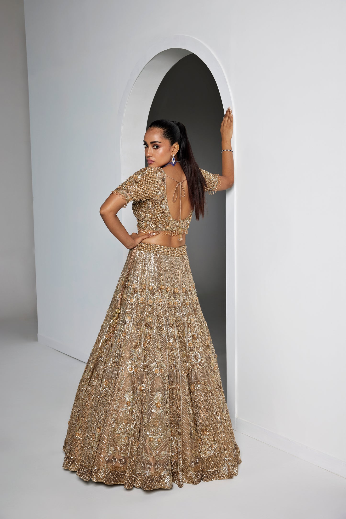 GOLD CIARA LEHENGA SET