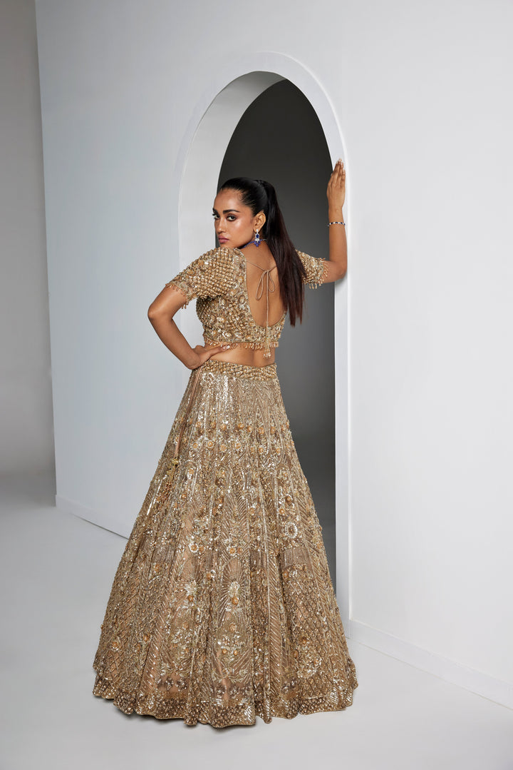 GOLD CIARA LEHENGA SET
