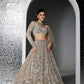 DULL GREY AND SILVER NATALIE LEHENGA SET