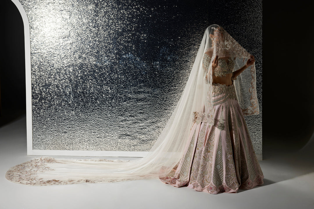 PINK LEAH BRIDAL LEHENGA SET