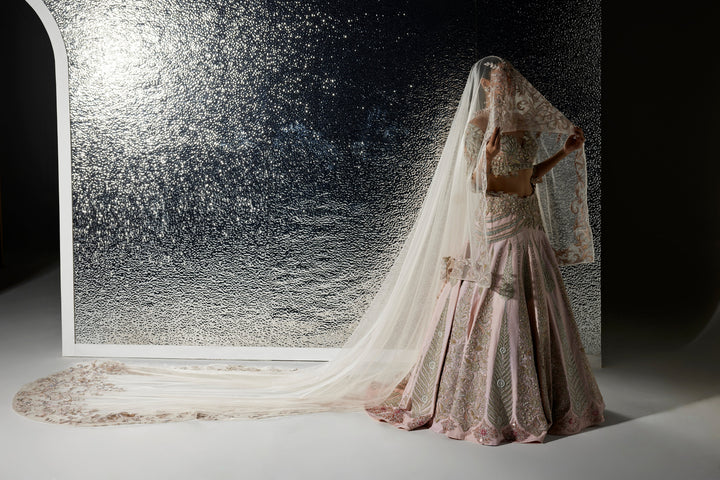 PINK LEAH BRIDAL LEHENGA SET