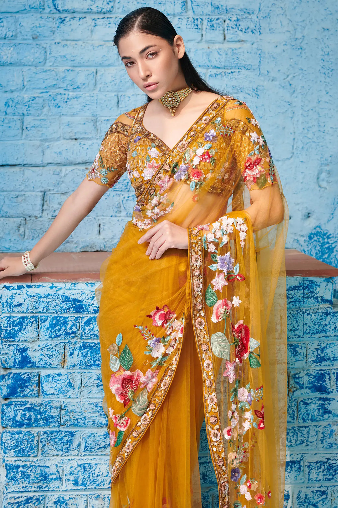 MUSTARD ZION SAREE