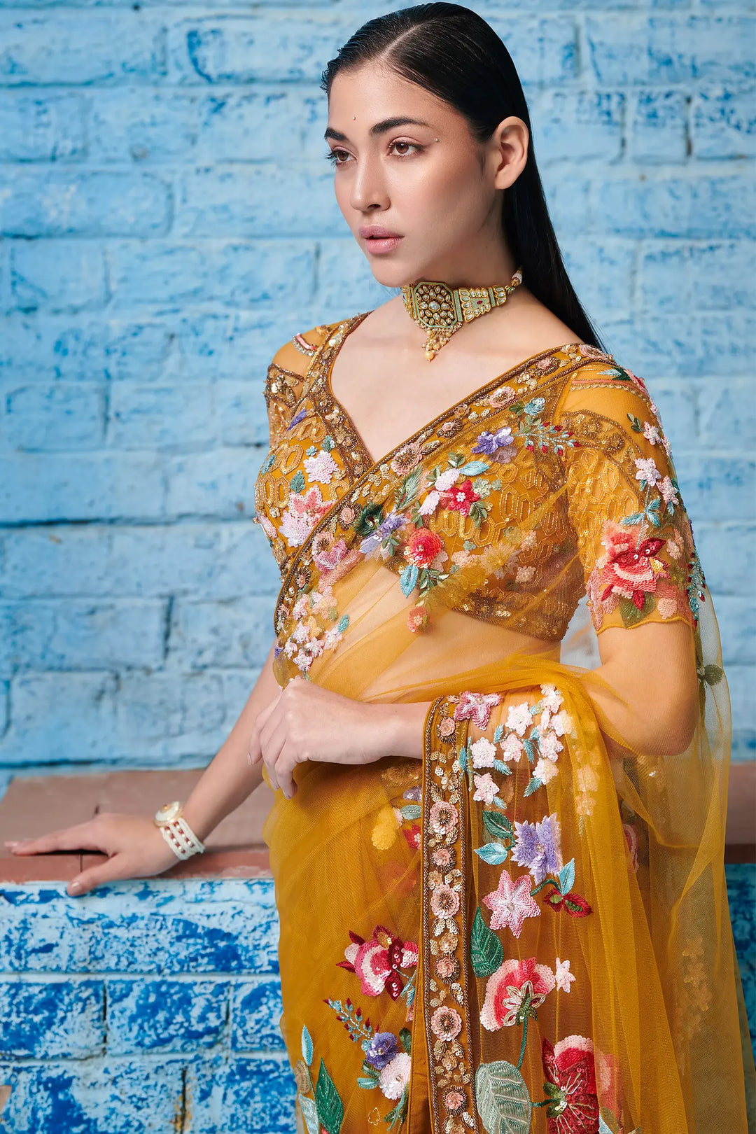 MUSTARD ZION SAREE
