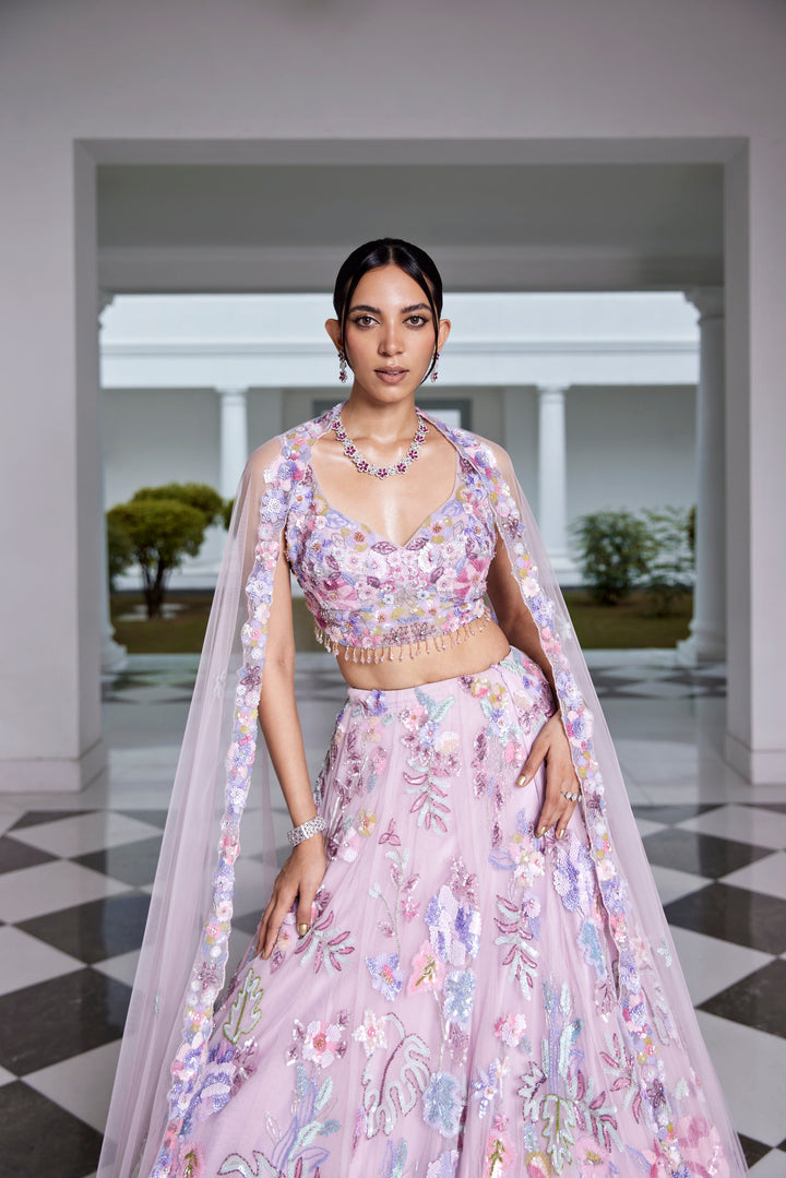LILAC LEHENGA BLOUSE DUPATTA