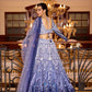 Opus Atelier blue ombre bridal lehenga with heavy sequin work, perfect for modern Indian bride look