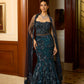 Handcrafted fishcut lehenga in peacock blue – perfect for cocktail  and weddings. Explore luxury couture at Opus Atelier.