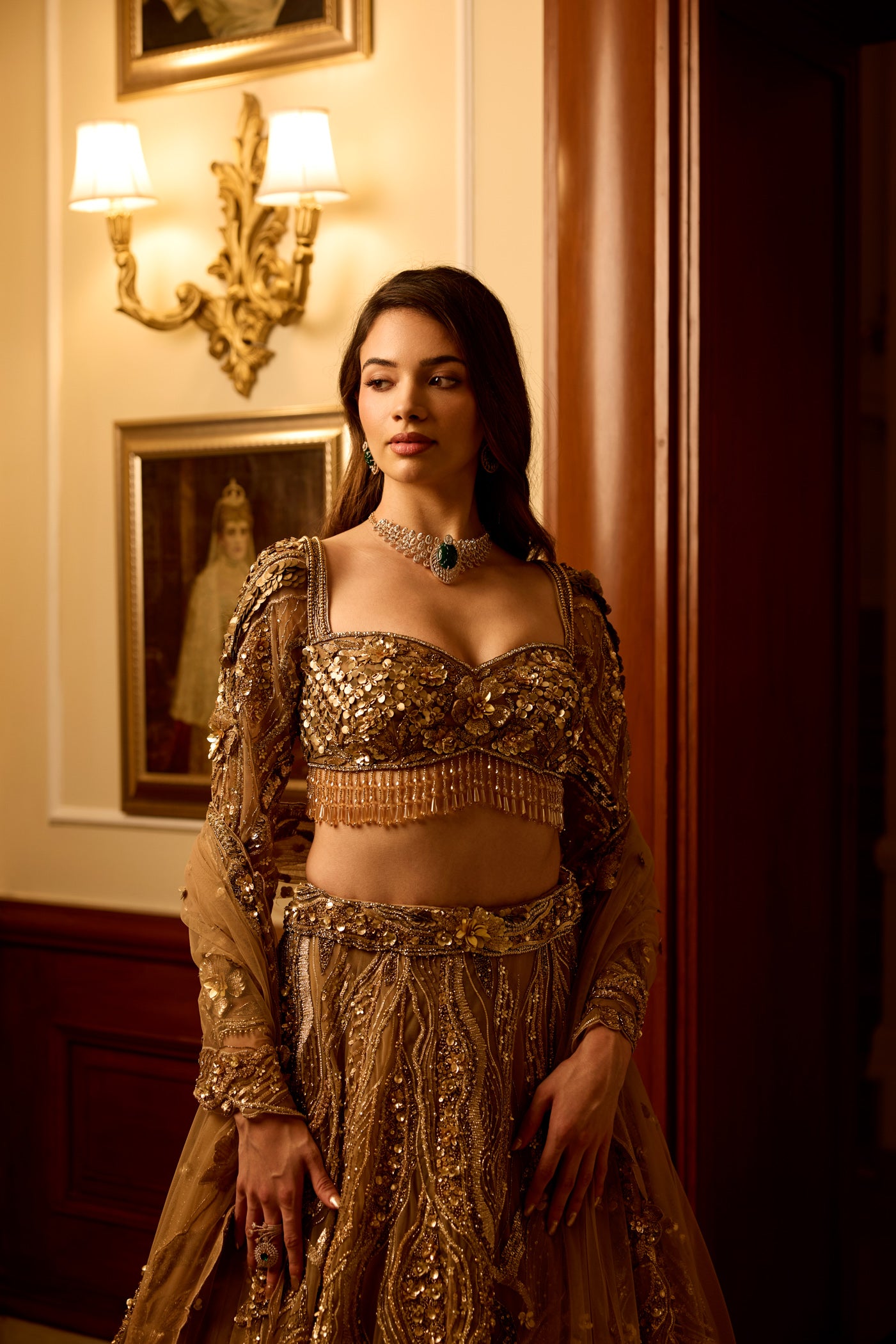 GOLD MARIGOLD LEHENGA SET