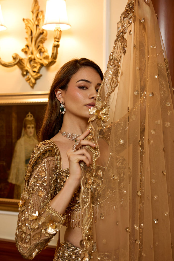 GOLD MARIGOLD LEHENGA SET