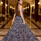 MIDNIGHT BLUE YASMINE LEHENGA SET