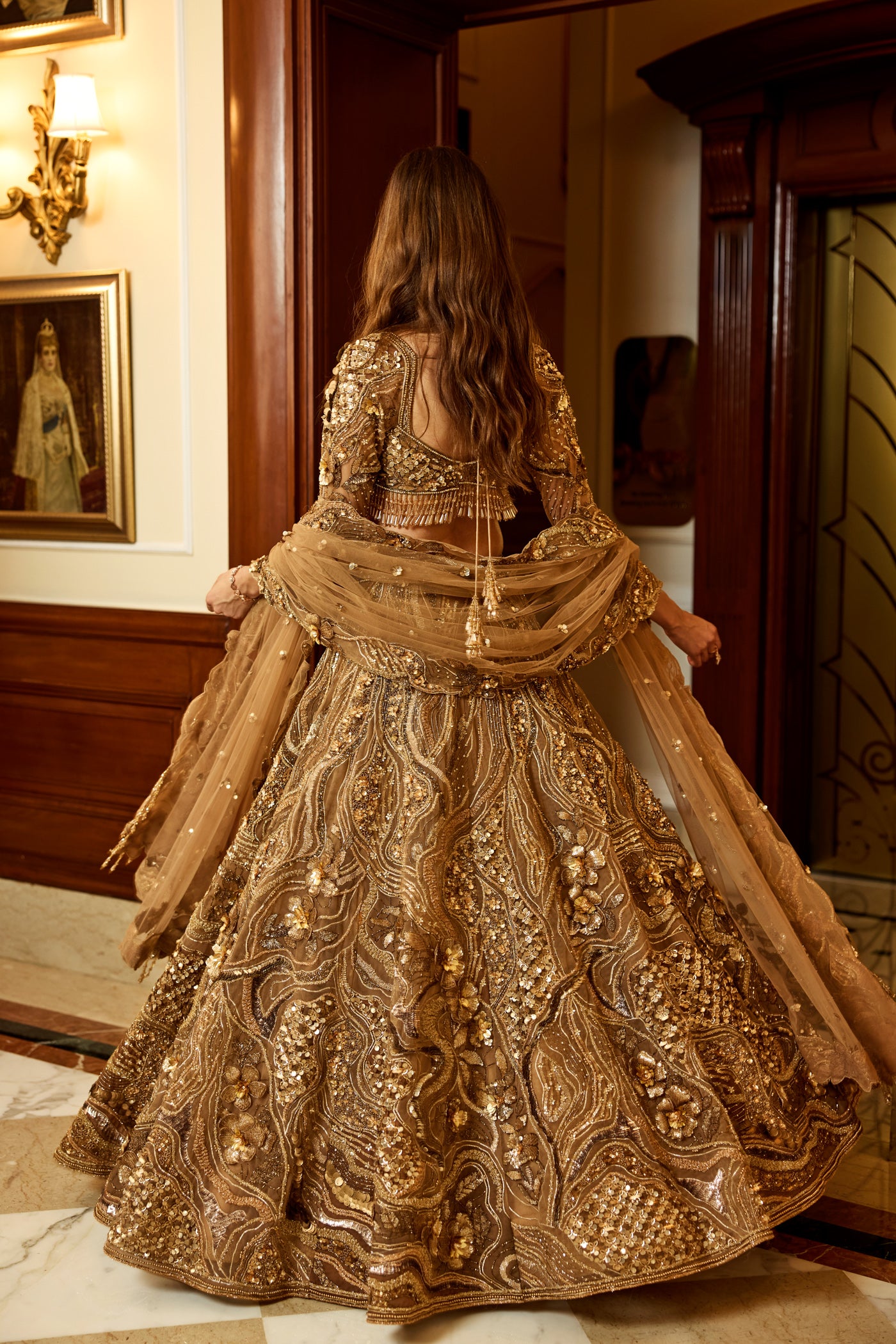 GOLD MARIGOLD LEHENGA SET