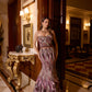 Opus Atelier metallic plum and silver fishcut lehenga with heavy sequin embroidery