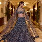 MIDNIGHT BLUE YASMINE LEHENGA SET